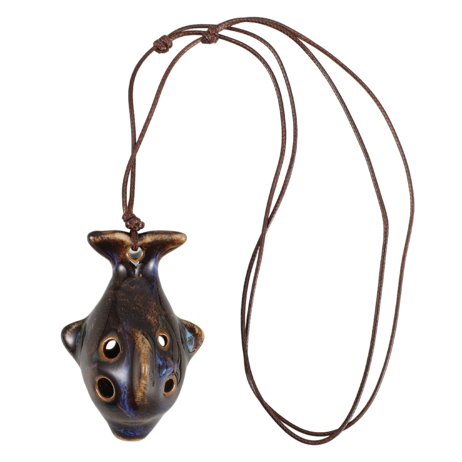 Ocarina Ceramic - 4-Hole Ceramic Ocarina Instrument Dolphin Shape