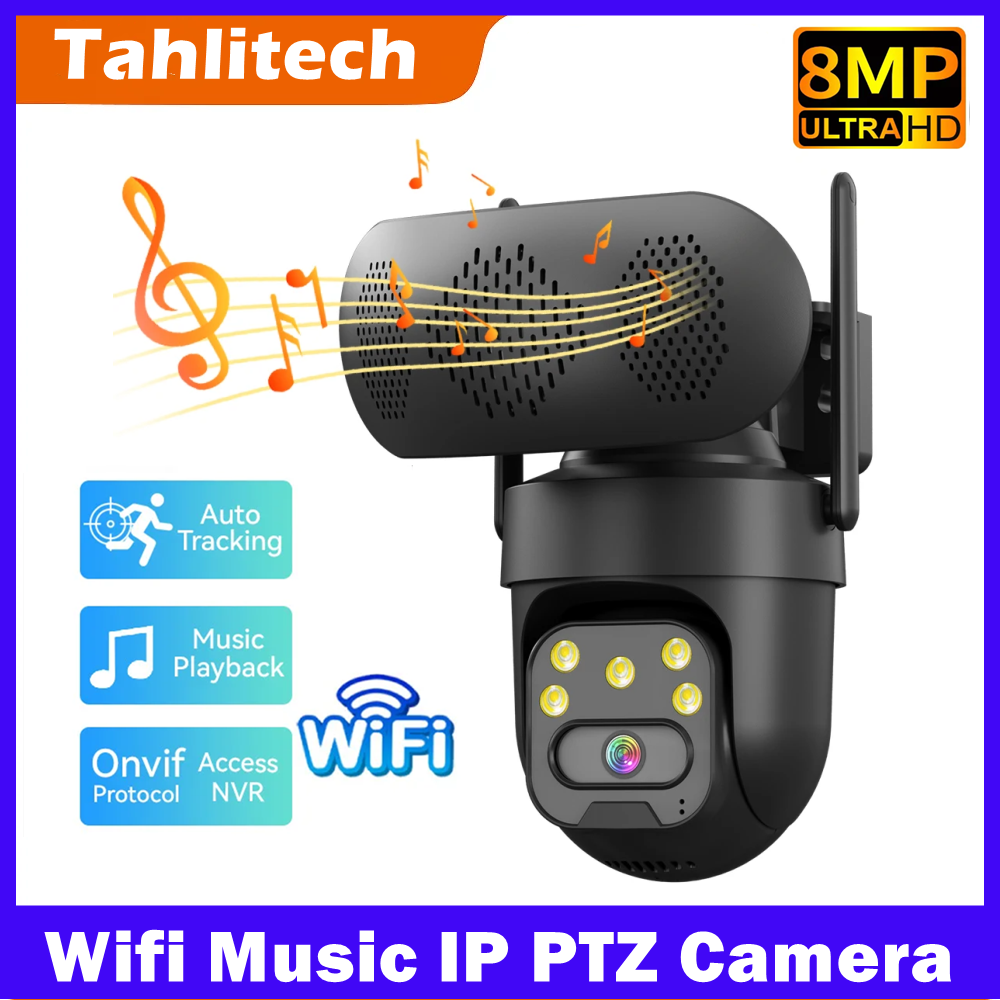 Audiovision Music Player - 8MP WiFi IP Camera with Music