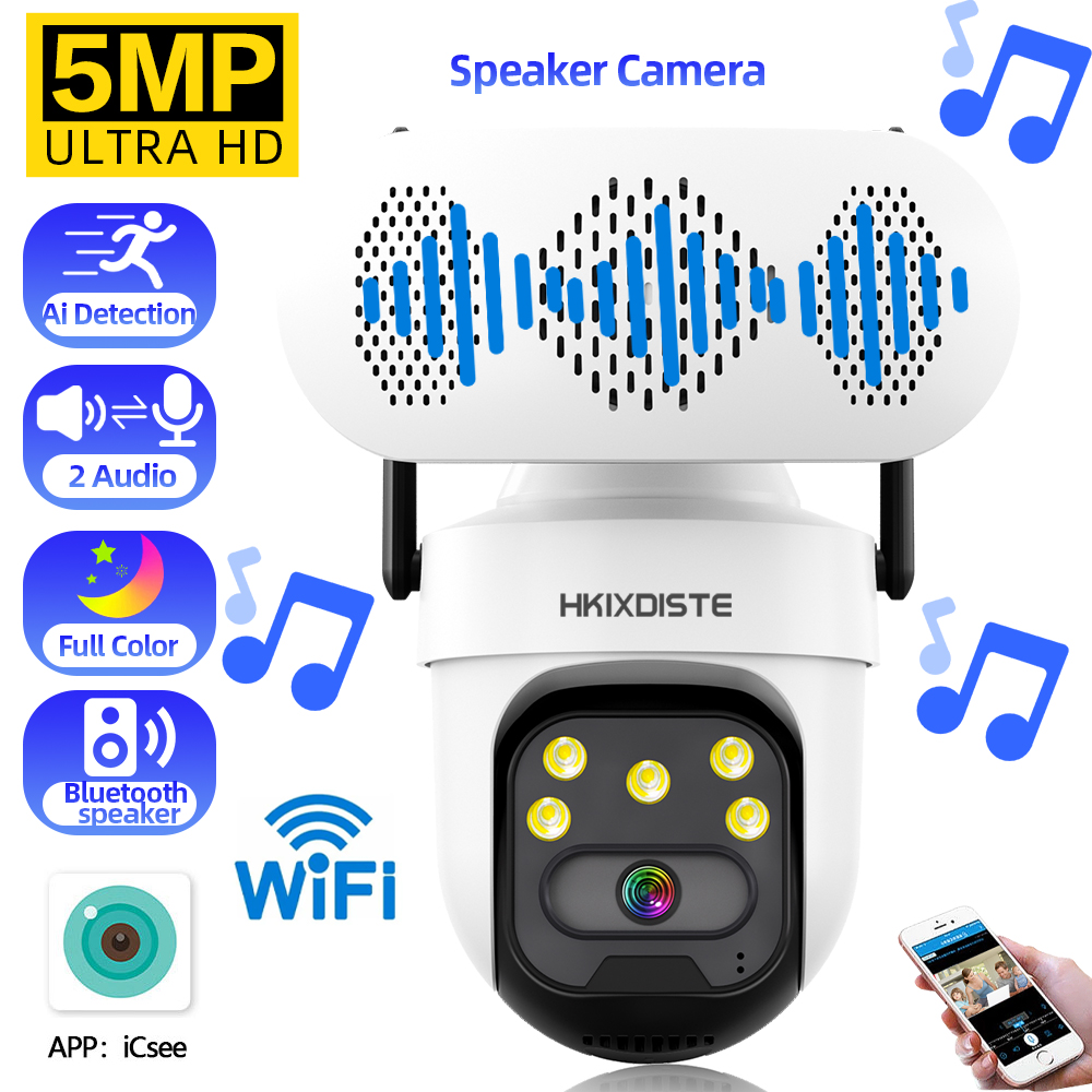 5MP 2K Wireless Wifi CCTV PTZ  - Audiovision Music Player recensione e prezzo