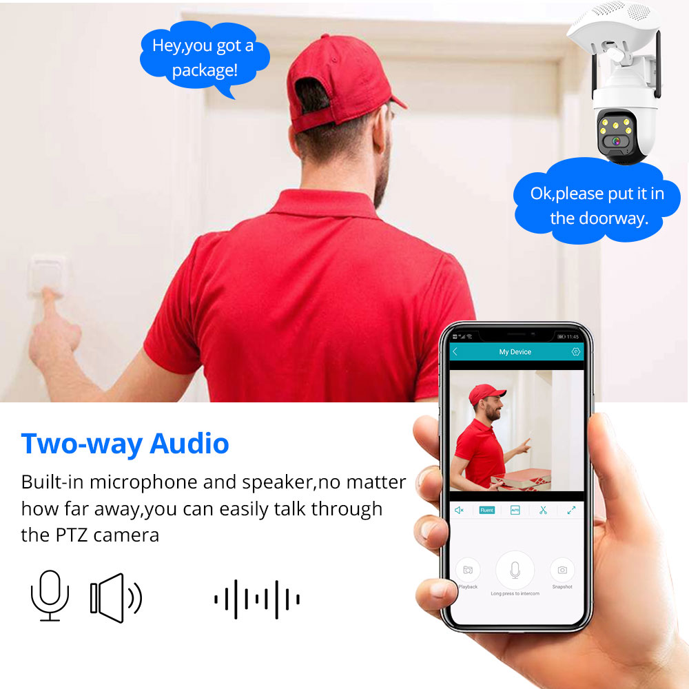 5MP 2K Wireless Wifi CCTV PTZ  - Audiovision Music Player recensione e prezzo
