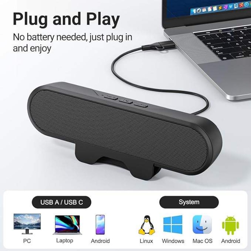 Portable Clip-on USB Soundbar  - Audio Music Online recensione e prezzo