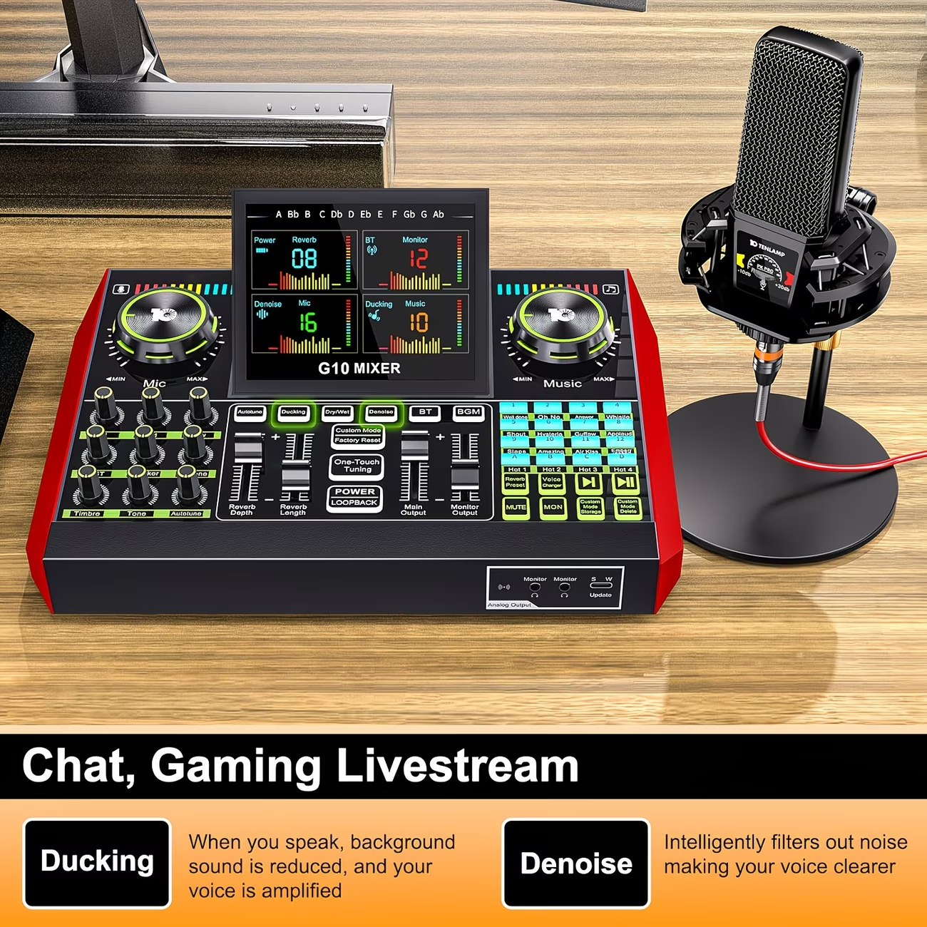 Tenlamp Audio Interface Mixer  - Audio Music Voice Changer recensione e prezzo