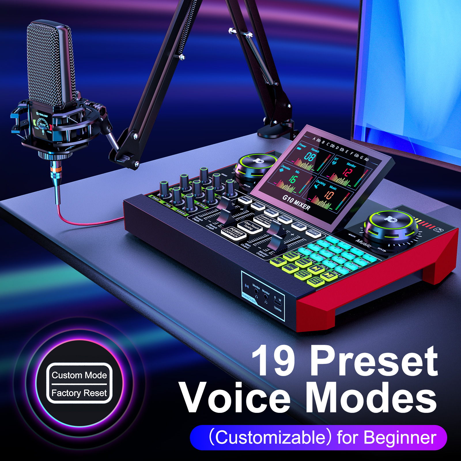 Tenlamp Audio Interface Mixer  - Audio Music Voice Changer recensione e prezzo