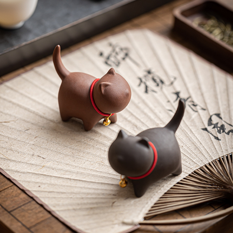 Purple Clay Cute Cat Tea Pets  - Ocarina Ceramic recensione e prezzo