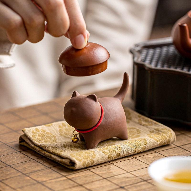 Purple Clay Cute Cat Tea Pets  - Ocarina Ceramic recensione e prezzo