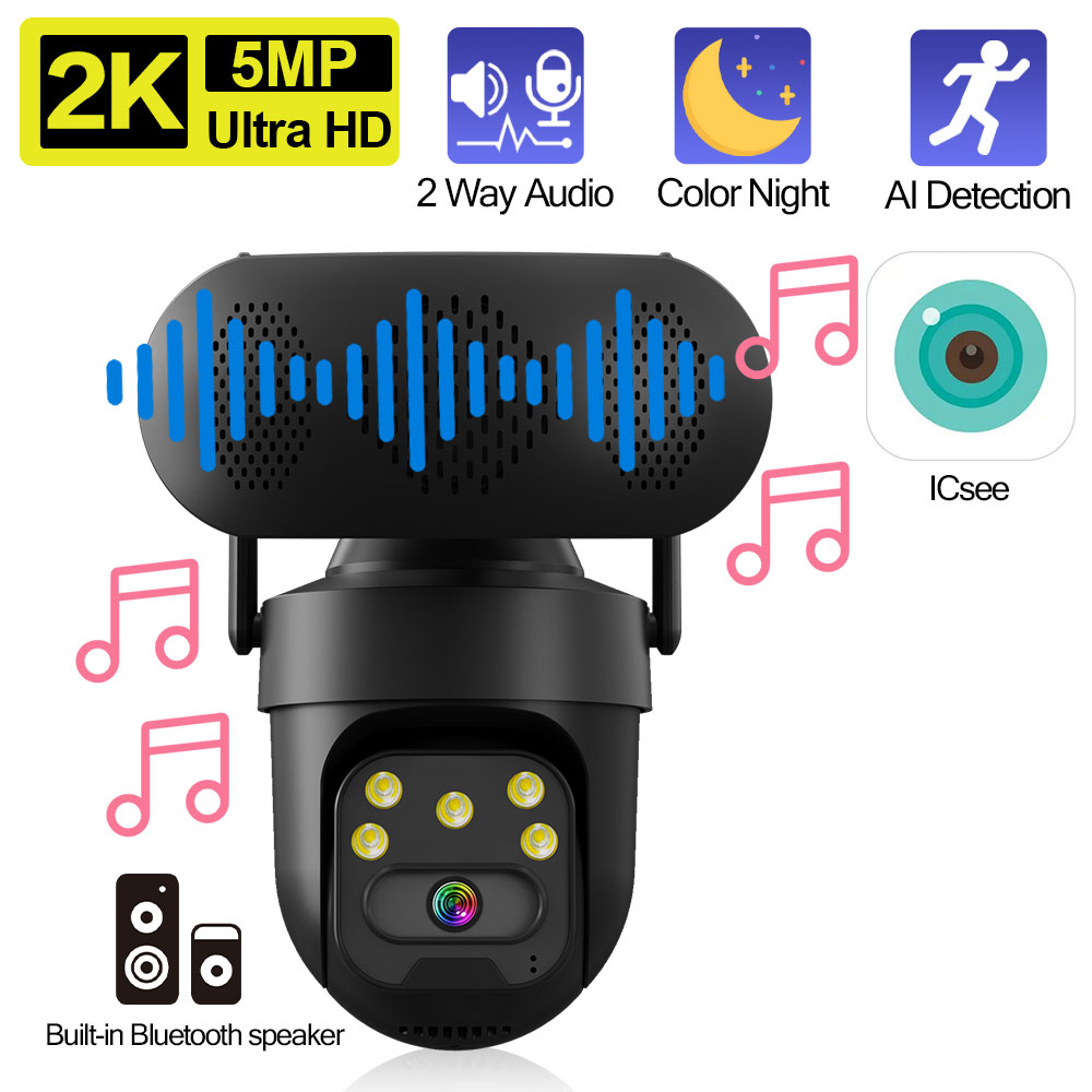 ICSEE 5MP WiFi PTZ IP Camera w - Audiovision Music Player recensione e prezzo