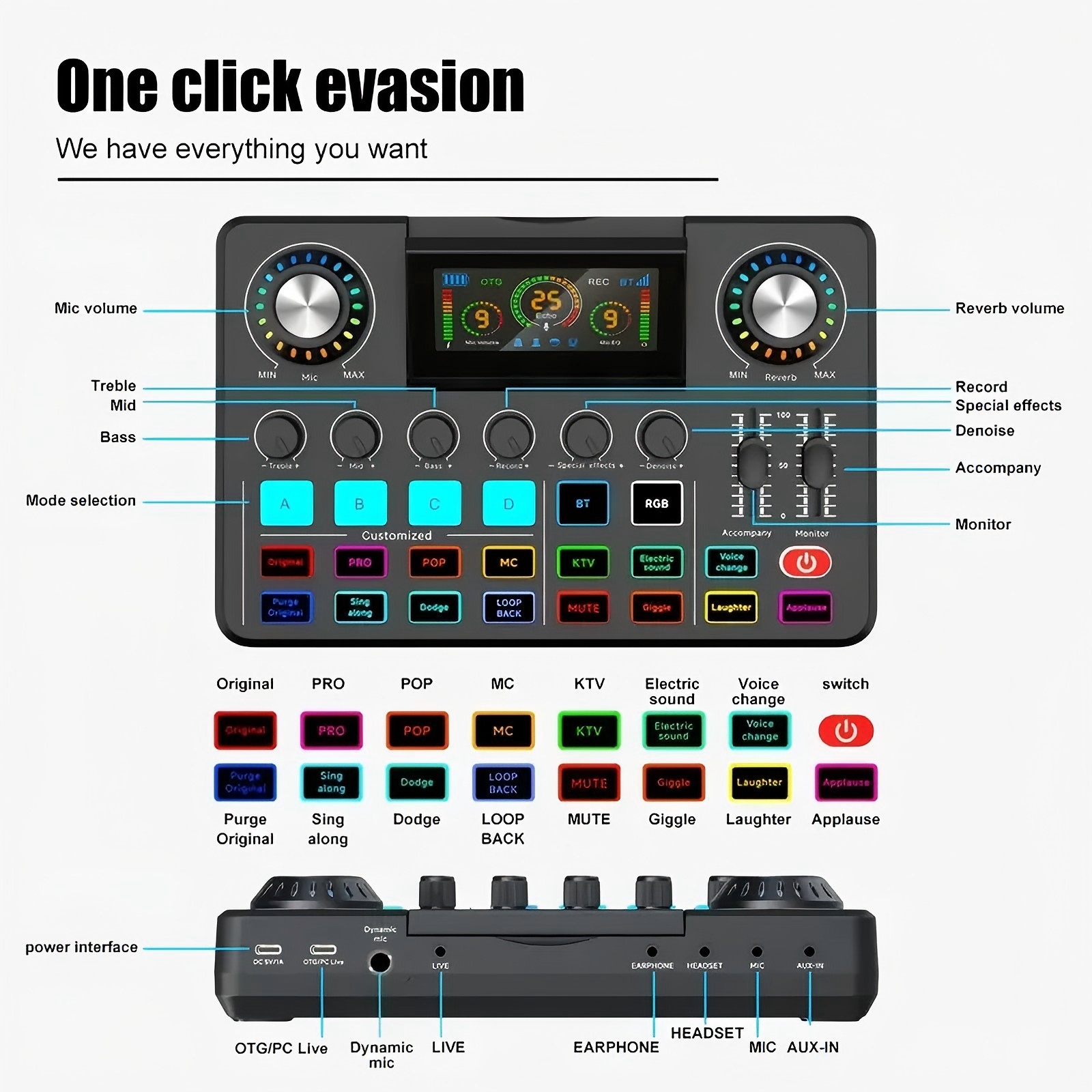 Audio Mixer, Live Sound Card w - Audio Music Voice Changer recensione e prezzo