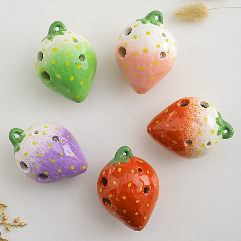 Cute Strawberry Shaped Ocarina - Ocarina Ceramic recensione e prezzo