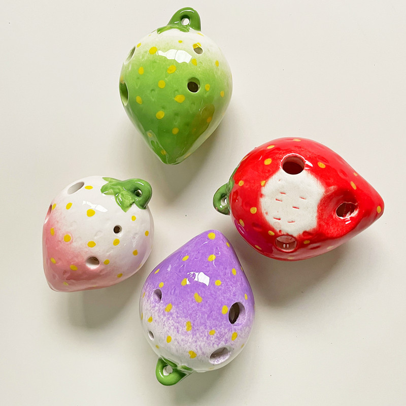 Cute Strawberry Shaped Ocarina - Ocarina Ceramic recensione e prezzo