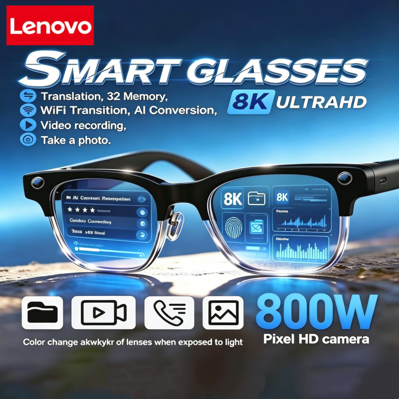 Lenovo 8K Vision AI Eyeglasses - Audiovision Music Player recensione e prezzo