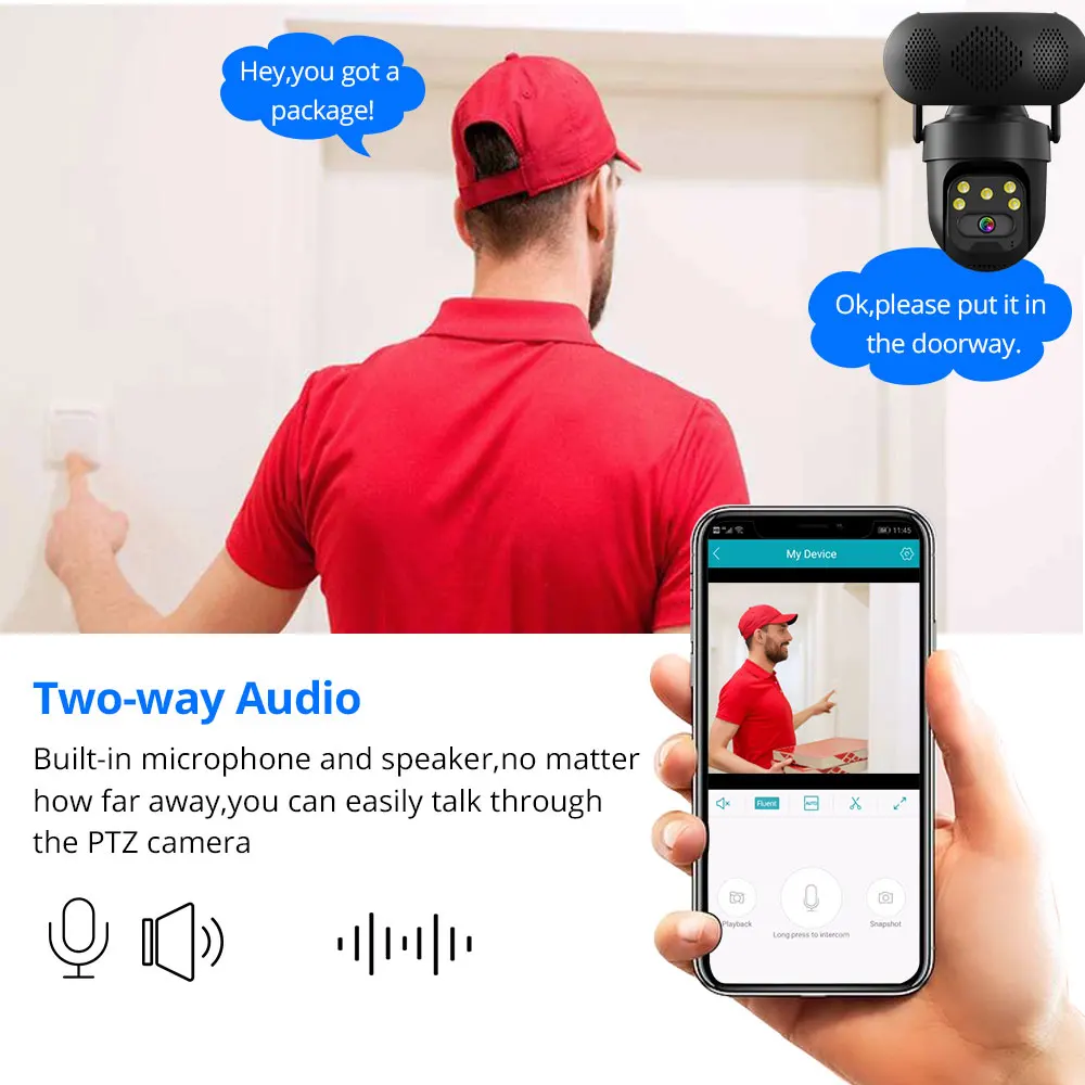 ICSEE 5MP WiFi PTZ IP Camera w - Audiovision Music Player recensione e prezzo